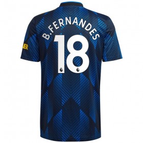 Jalkapallo Pelipaidat Manchester United Bruno Fernandes 18 Kolmaspaita 2021-2022 Lyhythihainen